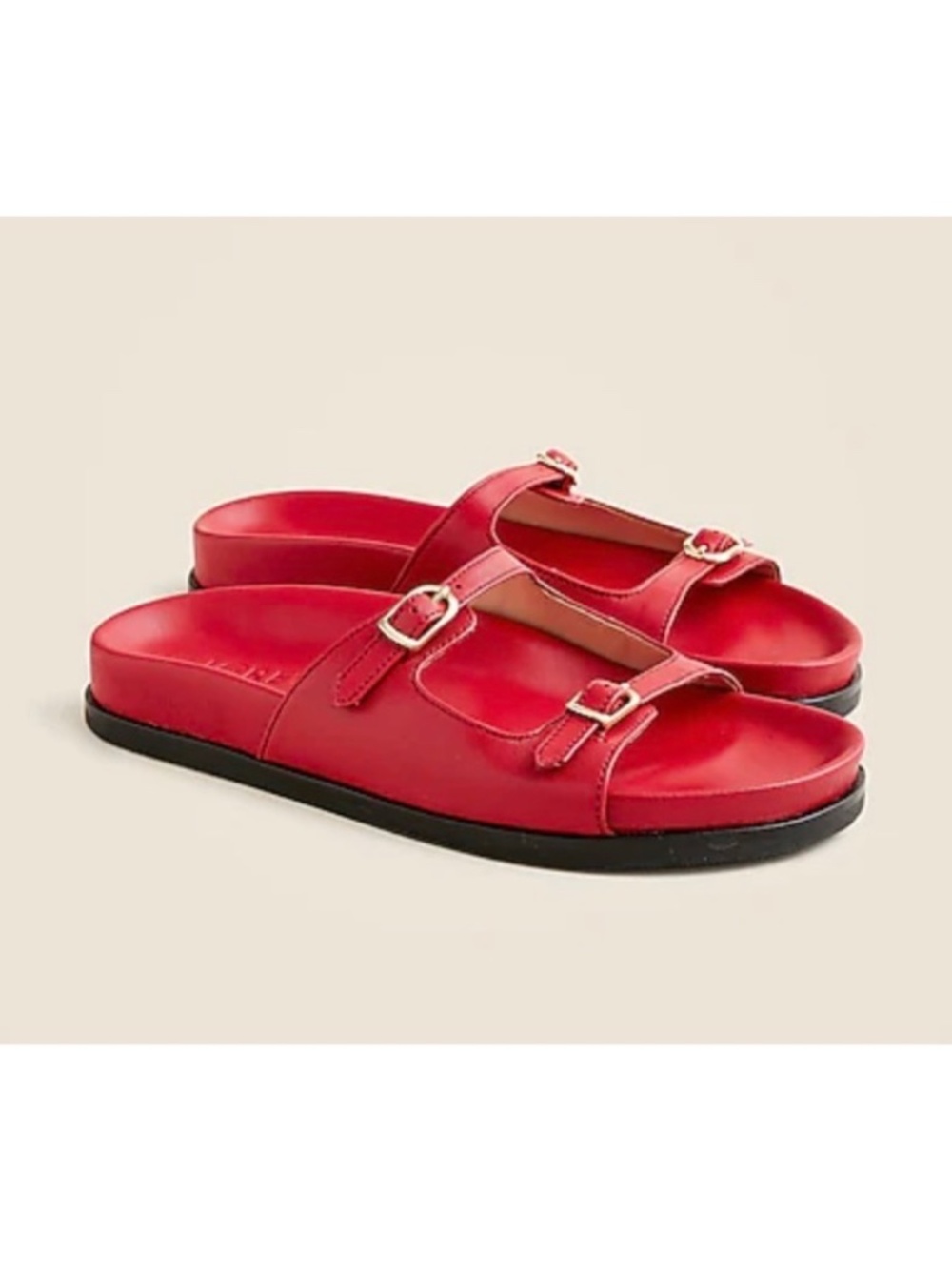 J Crew Colbie Buckle Sandals in Leather BNIB Size 8 1/2